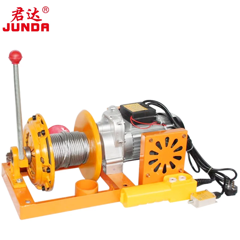 300kg 500kg 220v Single Phase 25 Meters Electric Hoist With Clutch New Wire Rope Steel For Home Use & Hotels