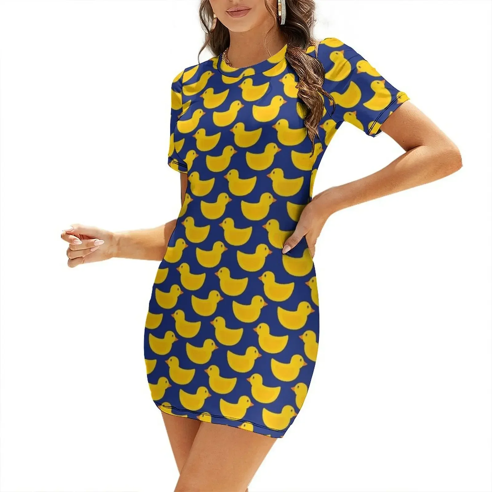 

Rubber Duckie Short-Sleeved Dress Dance dresses women's summer dresses 2026 women's summer clothing 2026