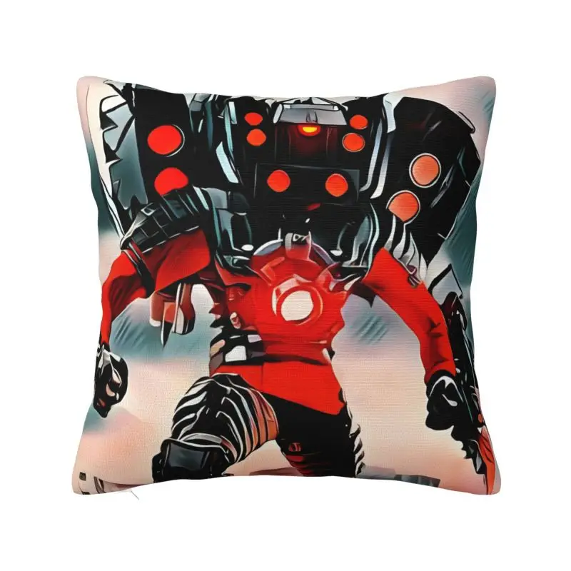 Hot Game Titan Speakerman Skibidi Toilet Throw Pillow Covers Home Decor 3D Printing Sofa Cushion Cover Polyester Cozy Pillowcase