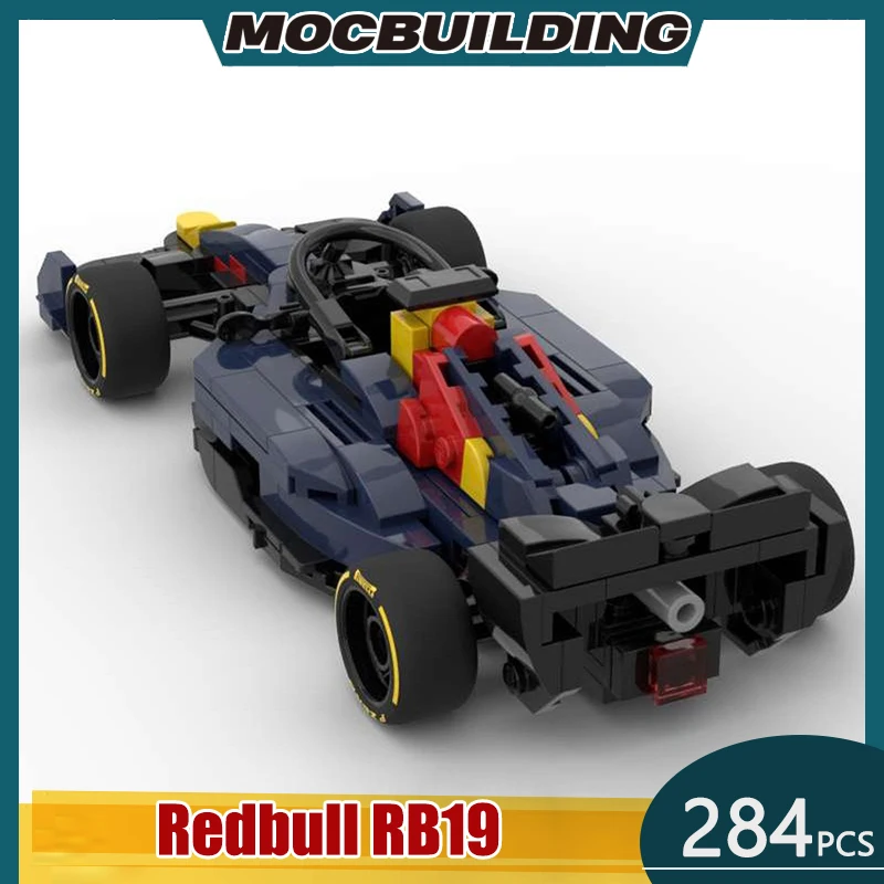 Redbull RB19 Race Cars Model MOC Building Blocks DIY Assemble Bricks Transportation Vehicle Educational Xmas Toys Gifts 284PCS