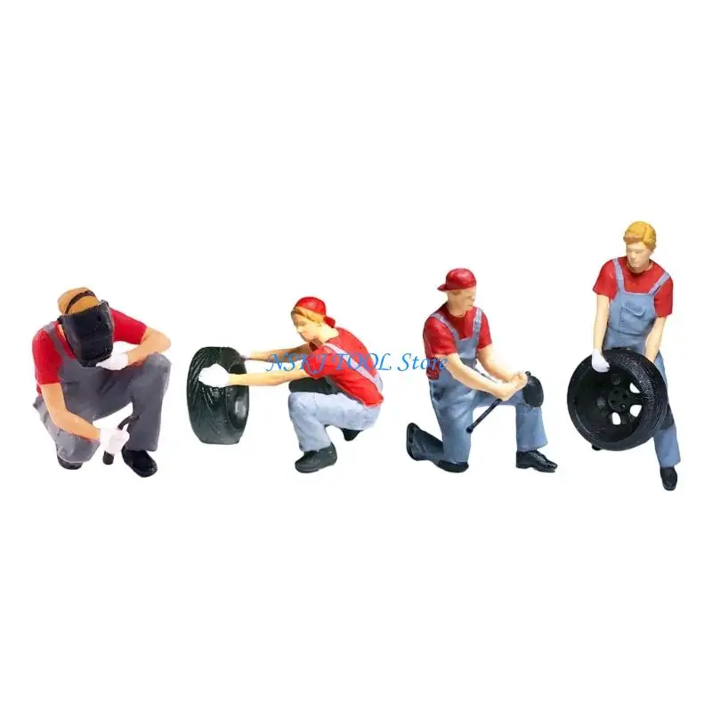 L8RC Realistic Repairman Figure Model for Architectural Displays Dioramas Props