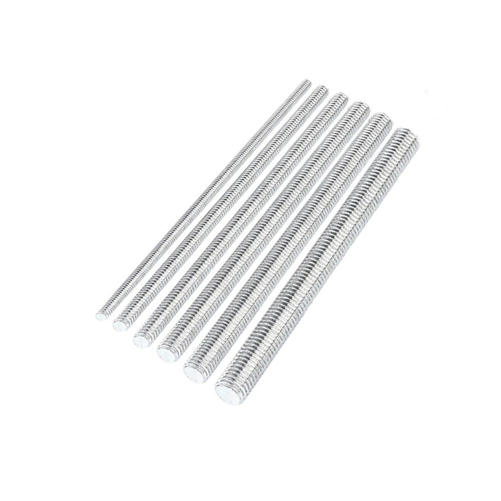 1 шт. резьбовой стержень 304, стальной винт M2 M2.5 M3 M4 M5 M6 M8 M10 M12 M16 M18 M20, болт без головки, резьба с полной резьбой