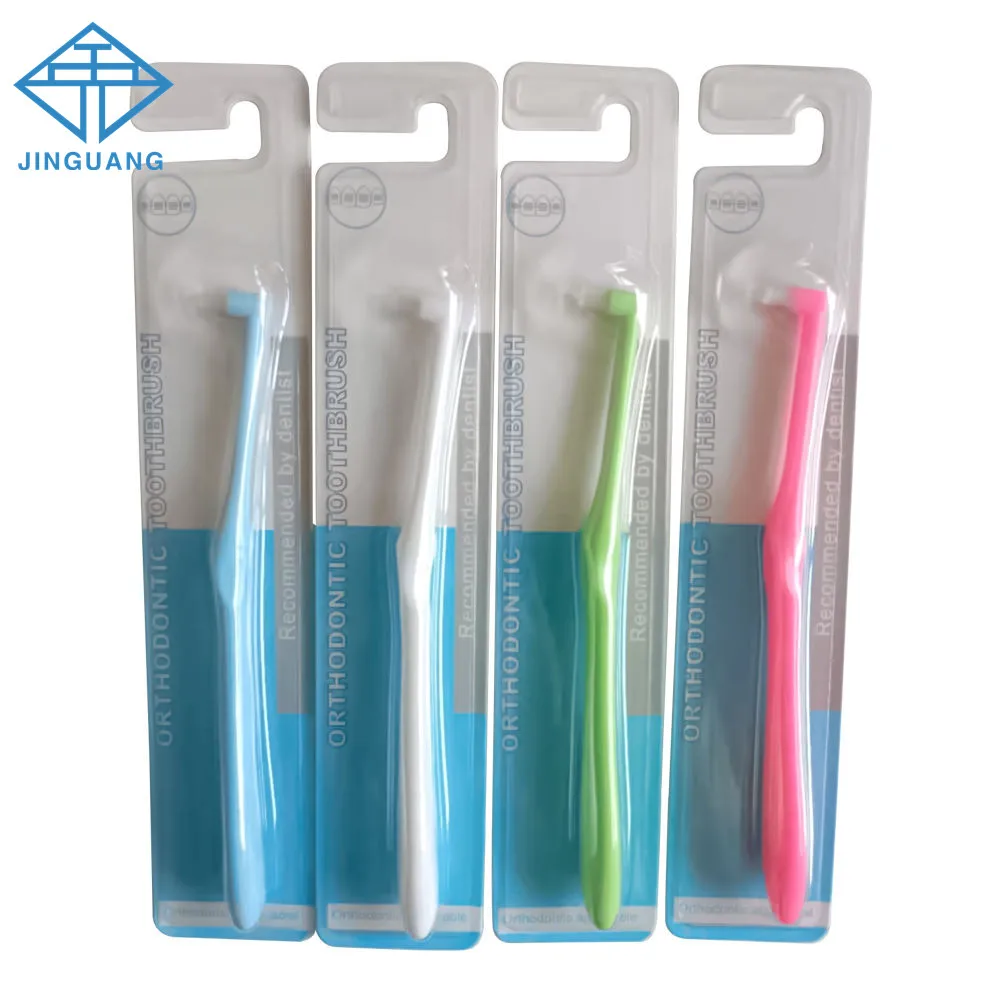 50pcs Orthodontic Braces Cleaning Toothbrush Soft Interdental Decayed Tooth Brush Small Head Pointed Deep Clean Oral Hygiene