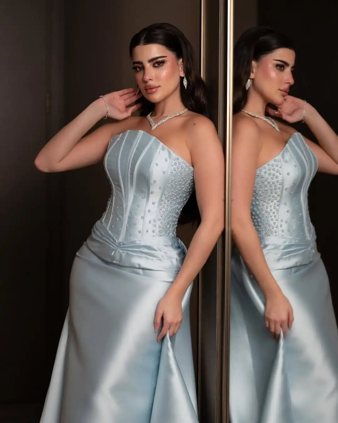 

Индивидуальные платья для выпускного вечера без рукавов с русалкой без бретелек плиссированные бусы длиной до пола, вечерние платья, платья для свадебной вечеринки