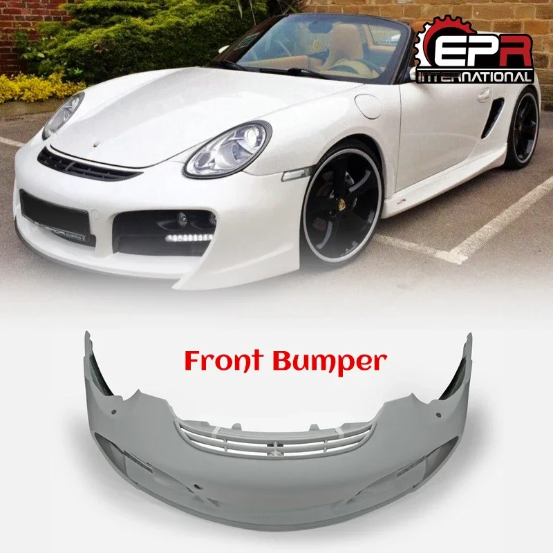 Car Styling FRP TB Style Front Bumper For Porhces Coupe 2Door Glass Fiber Front Bumper Body Kit Tuning Aero Trim