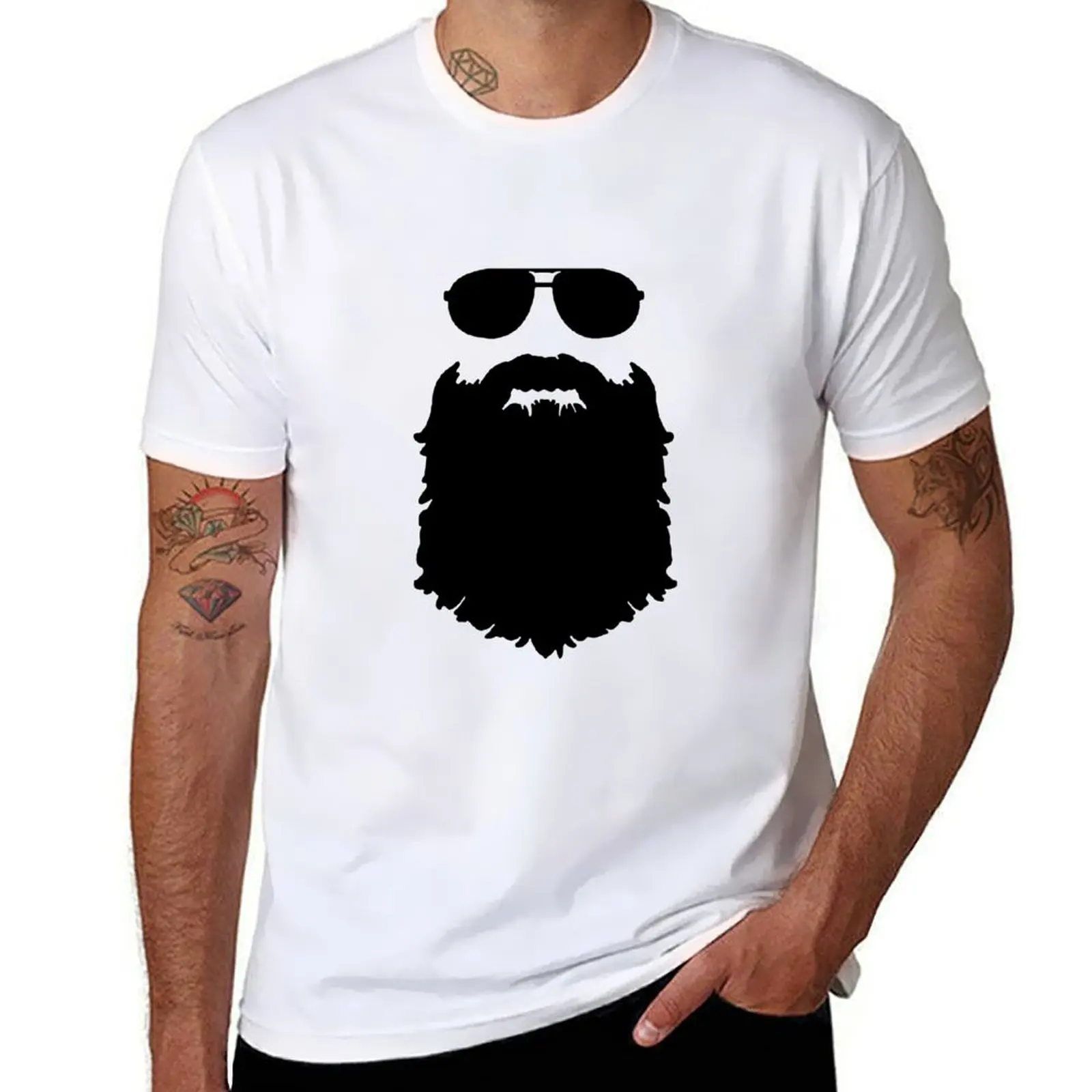 Camiseta con estampado de barba divertida de algodón suave, con diseño de leñador, barba de cabra, amor, alegría, inspiración y estado de ánimo.