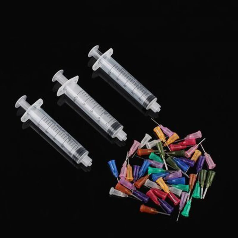 50pcs SMT SMD PCB Solder Paste Glue Liquid Dispenser Dispensing Needle 3 Syringe