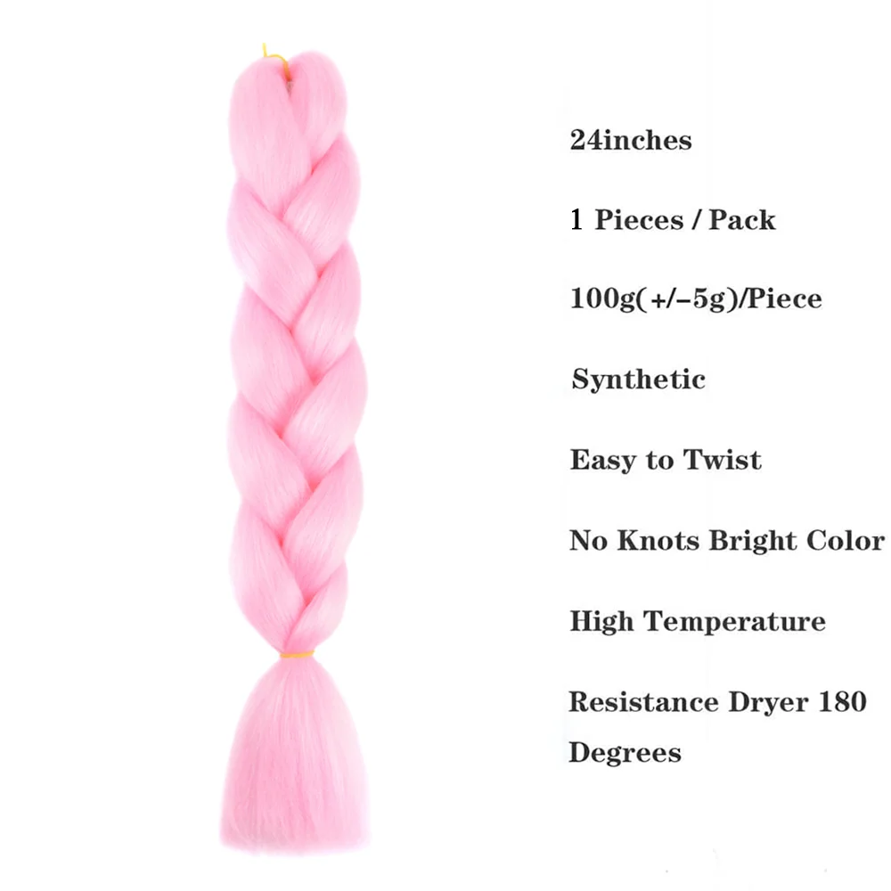 Jumbo Braids Hair Kanekalon Expression Hair for Braids Synthetic Braiding Hair Extensions Rainbow Colorful Twist Hair Extensions