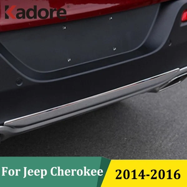 

For Jeep Cherokee 2014 2015 2016 Chrome Rear Trunk Lid Trim Tailgate Boot Protection Cover Strip Car Styling Accessories