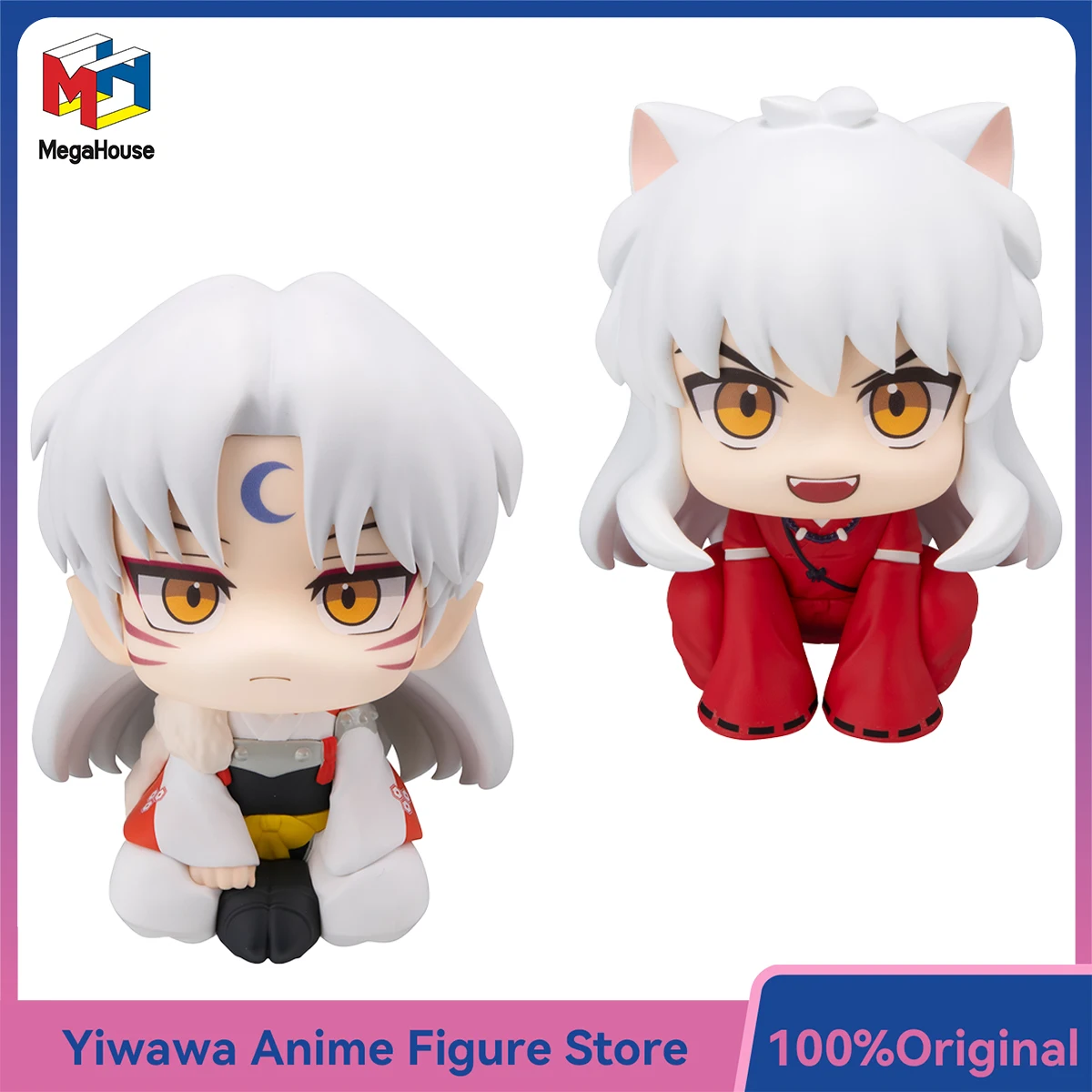 

Новейшие оригинальные аниме-фигурки Megahouse Look Up InuYasha Sesshoumaru 11 см, кавайные украшения, изысканные коллекционные игрушки, милая кукла
