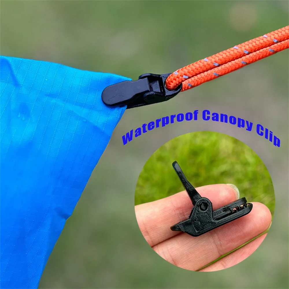 5pcs Windproof Crocodile Clip Tent Clip Non-slip Awning Tarpaulin Fixing Clip Outdoor Camping Tent Accessories Tent Canopy Clip
