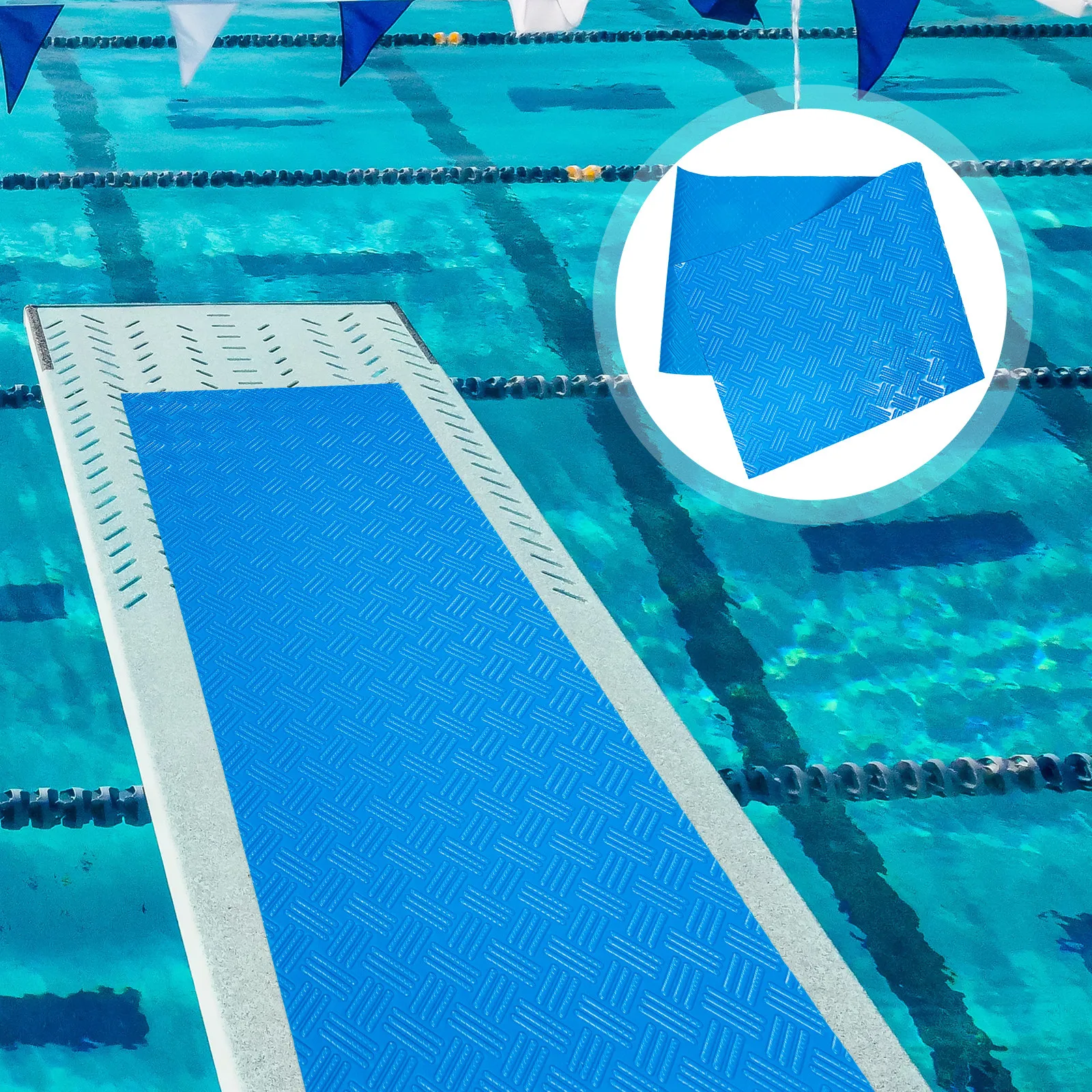 

1 Roll PVC Swimming Pool Ladder Mat Non-Slip Anti-Skid Step Pad Pool Ladder Protector Comfortable PVC Anti-Skid Mat