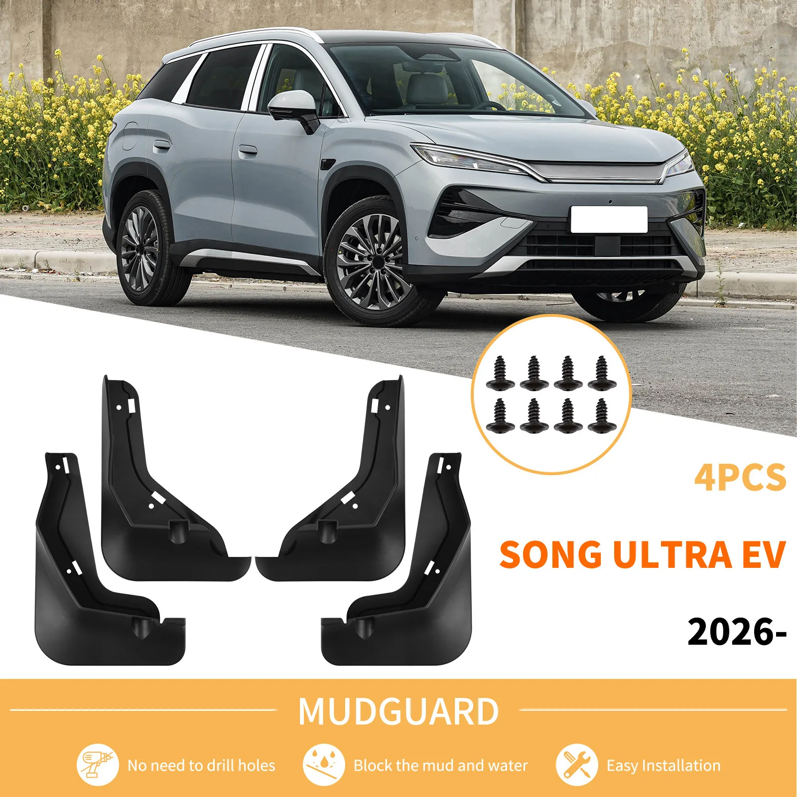 For BYD Song Ultra EV 2026 car tire fender skin modification car fender car accessories mud flaps fender flares
