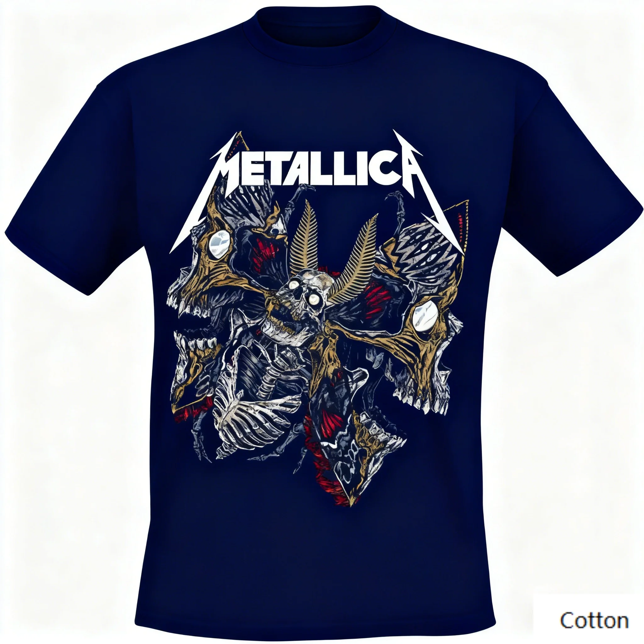 

Metallica Heavy Metal T-Shirt, Mechanical Skull Tee, Great for Fans Who Enjoy Band Logo & Dark Design