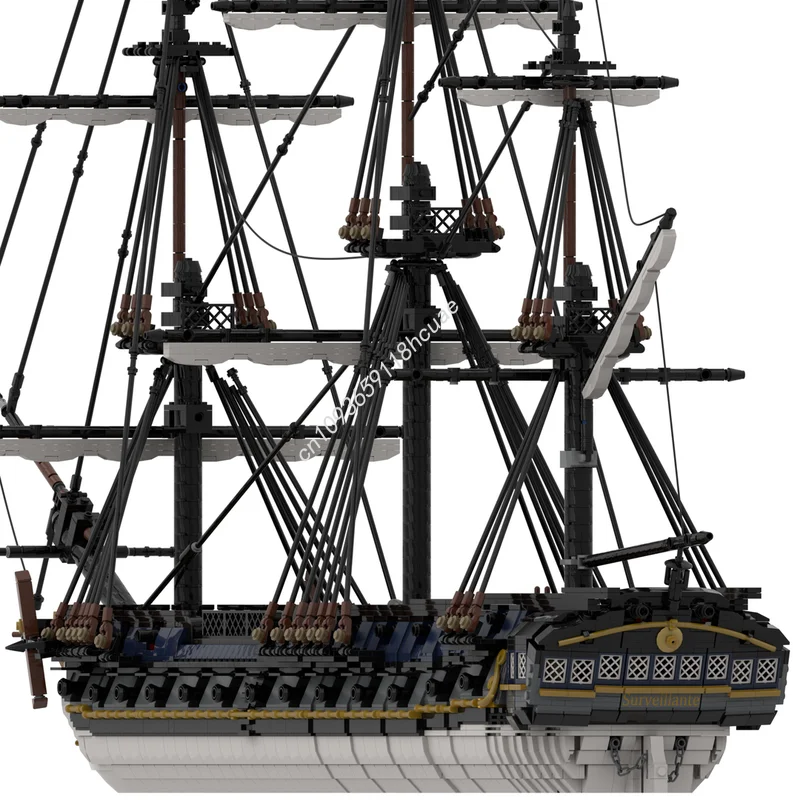 7273 stücke MOC Fregatte Surveillante Piratesed Modell Bausteine Architektur Spielzeug Montieren DIY Idee Weihnachten Geschenk Kinder Geburtstag