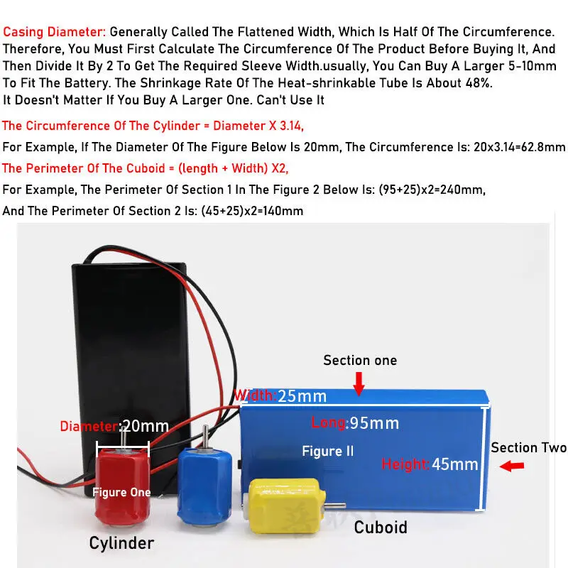 1 Meter Width 7mm-625mm Blue 18650 Lipo Battery Membrane PVC Heat Shrink Tube Pack Insulated Film Wrap lithium Case Cable Sleeve