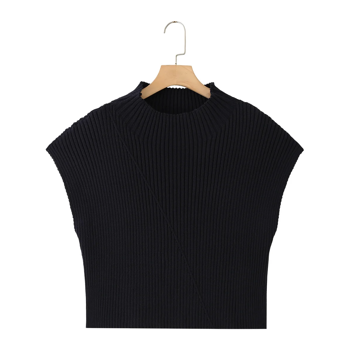 Tidalyf Knitted Sweater Vest Women's Spring 2026 New Fashion O-neck Elastic Blouses Vest Chic Leisure Holiday Youth Tops Knitted