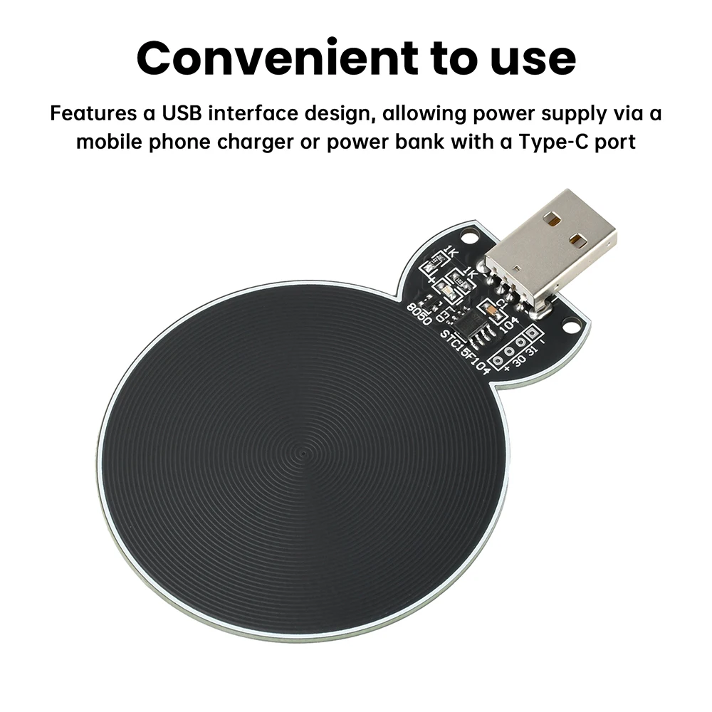 Interface quadrada do USB da onda do gerador de sinal do gerador da onda de DC 5V 7.83HZ Schumann com luz