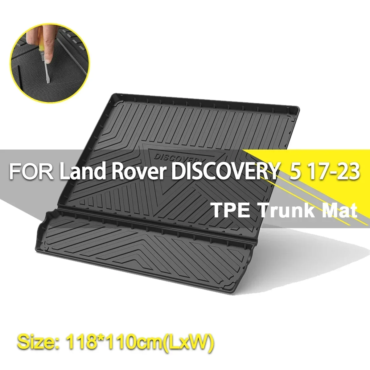 

Car Rear Trunk Cover Mat Waterproof Non-Slip Rubber TPE Cargo Liner Accessories For Land Rover DISCOVERY 5 2017-2023