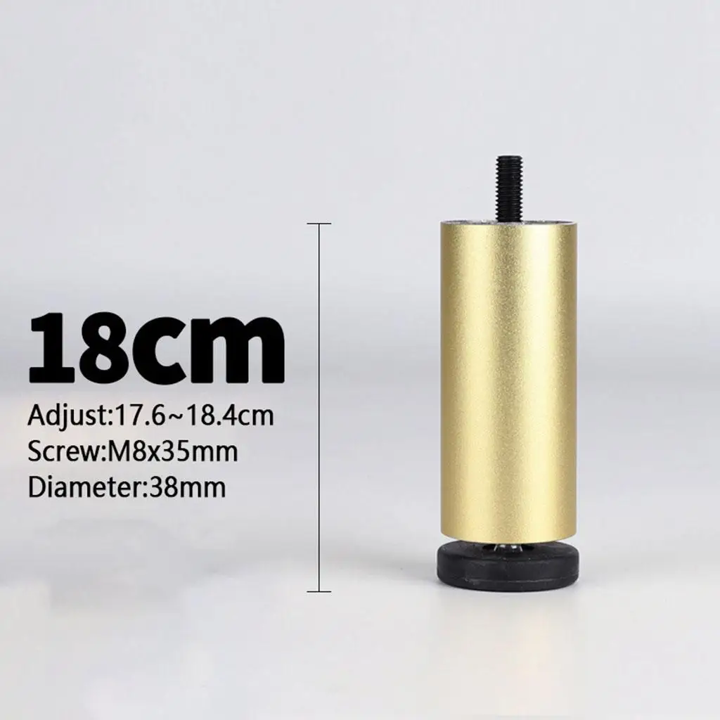 4x Aluminum Alloy DIY Adjustable Furniture Legs for Coffee Table Sofa Bed Refrigerator Replacement 8cm
