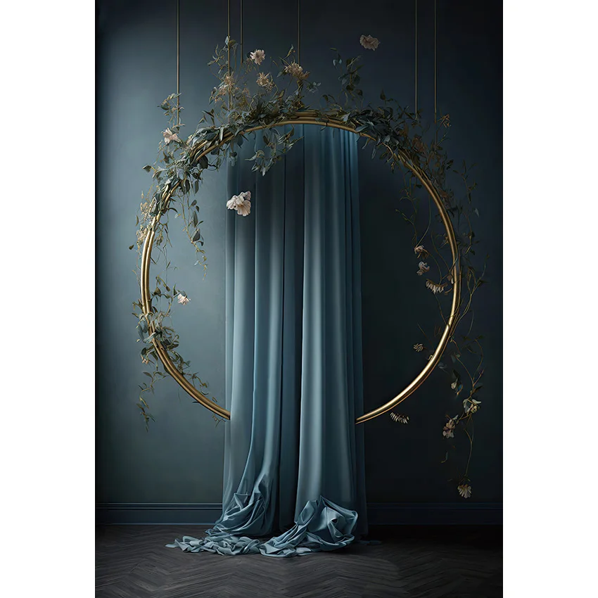 Mehofond-Fondo de fotografía para mujeres embarazadas, anillo Floral de arte, telón de fondo de flores Digital, accesorios para fotomatón, accesorios para sesión fotográfica