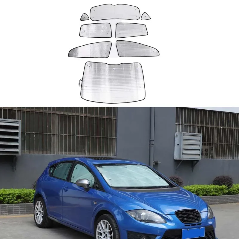 Car Styling Car Front Windshield Full Window Glass Sun Protection Parasol for SEAT Leon MK2 2008-2012 Car Accessories