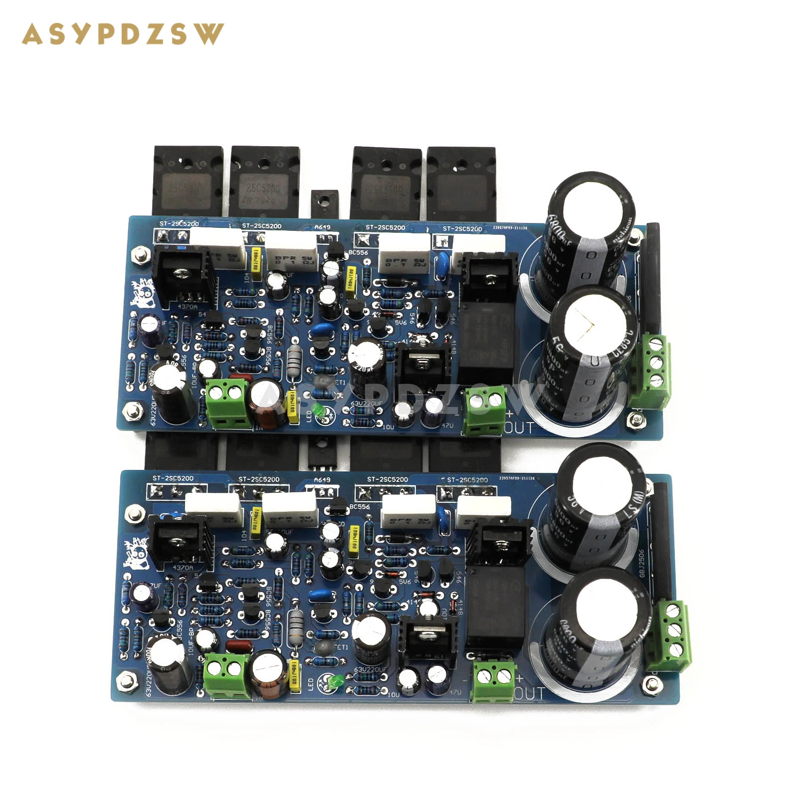 2CH Stereo FM711 MOD Class AB ST 2SC5200 Power amplifier DIY Kit/Finished board 250Wx2 4 ohm With SPK protection