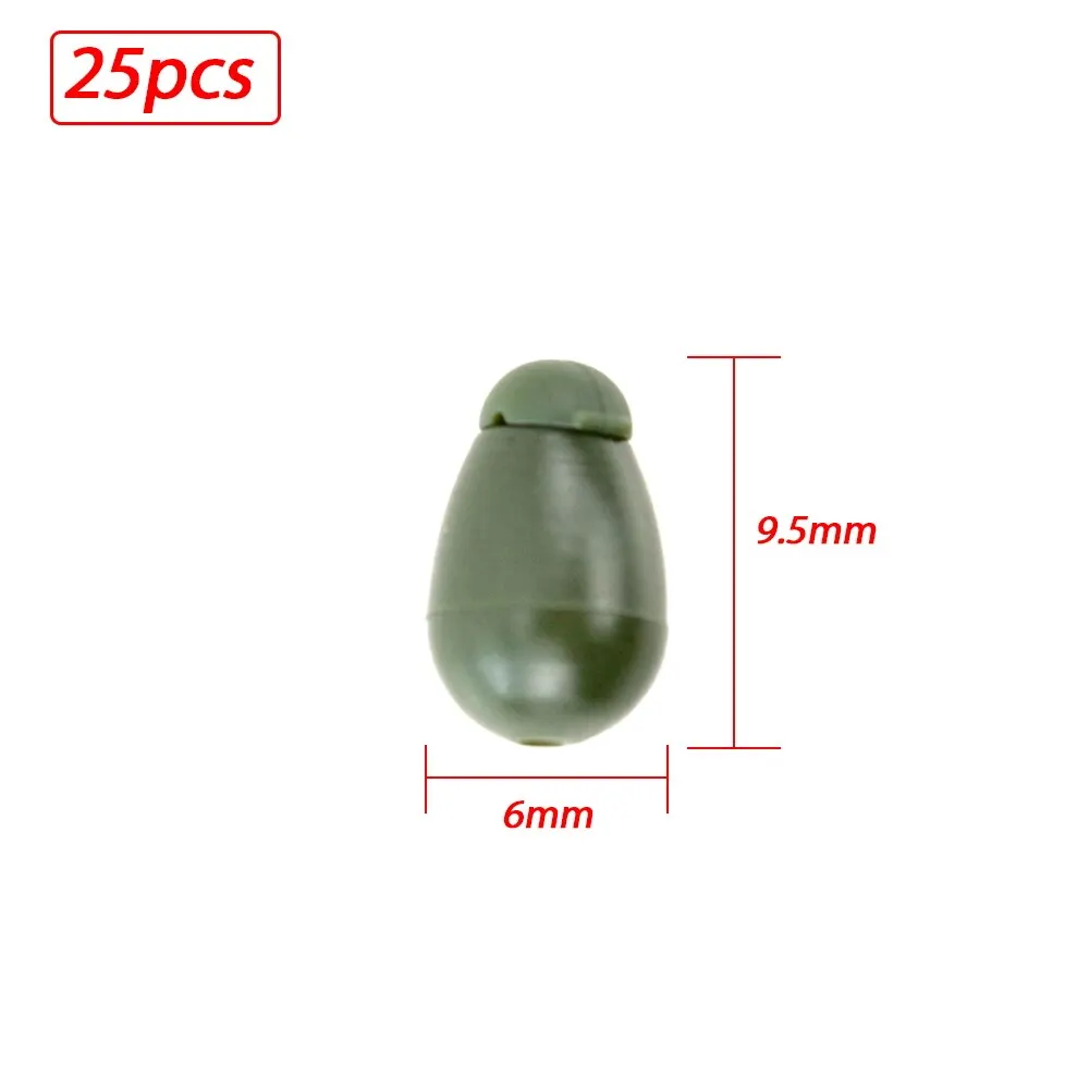 Hirisi 25 stks Quick Change Kralen Karper Visgerei Haak Links Methode Feeders Accessoires Pack van 25