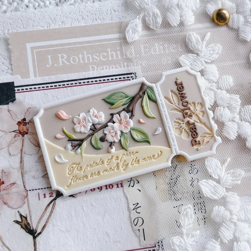 New Unique Flower Wax Seal Head Relief Copper Head Multi-Layer Carved DIY Envelope Invitation Card Sealed Supplies Stamp Toy