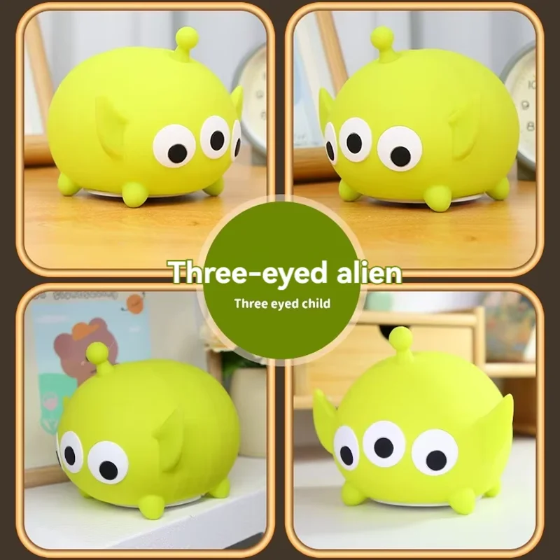 مصباح بجانب السرير مزود بإضاءة ليلية من السيليكون على شكل دب الفراولة مع توهج ناعم هدية مثالية للفتيات والنساء