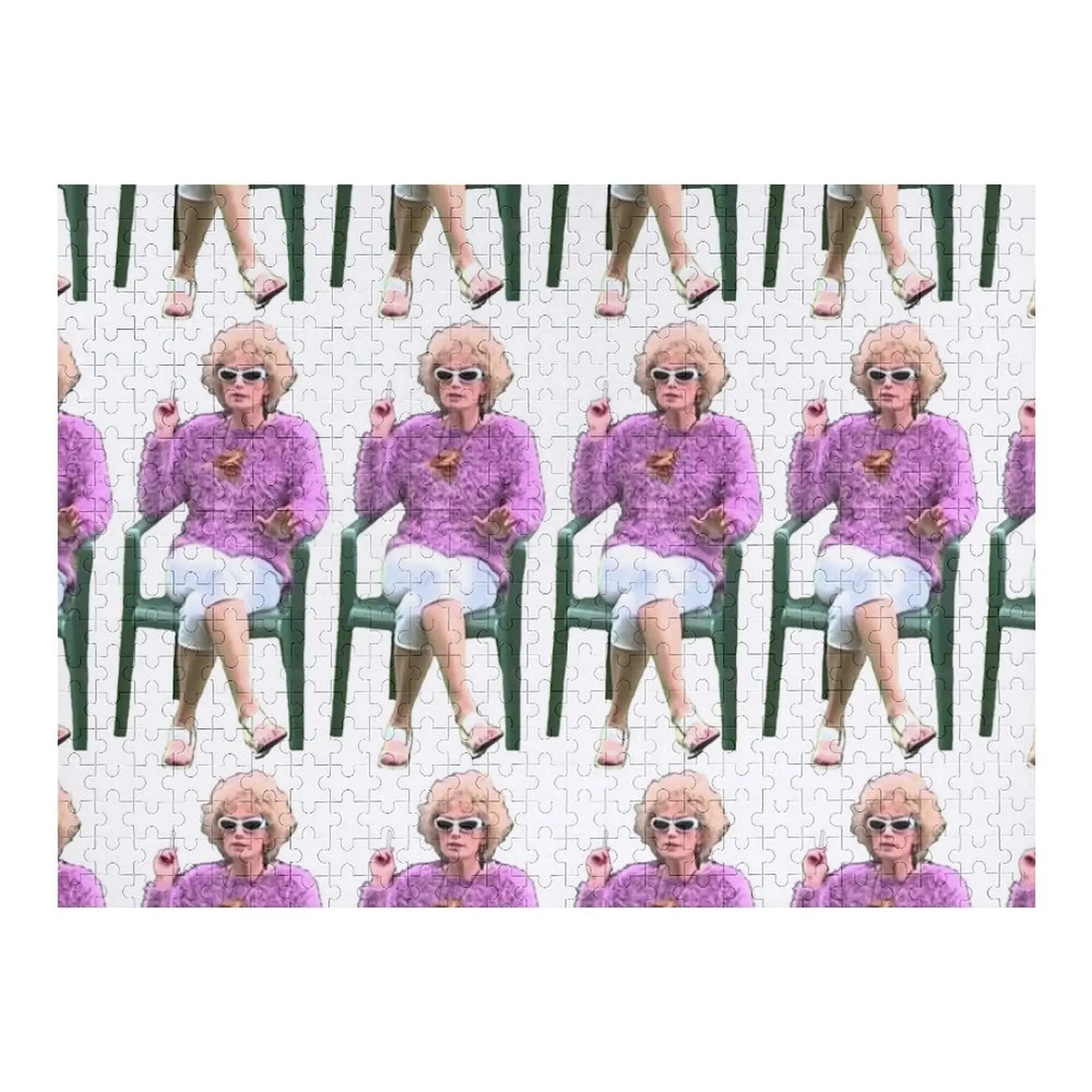 

Kath and Kim: Kath Having a Smoke Jigsaw Puzzle Custom Wood Personalised Toys Puzzle