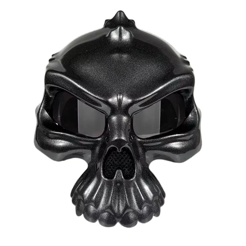 

Retro Skull Half Face Motorcycle Helmet – ECE/DOT Approved, Stylish Skeleton Design for Men & Women, Perfect Halloween Gift