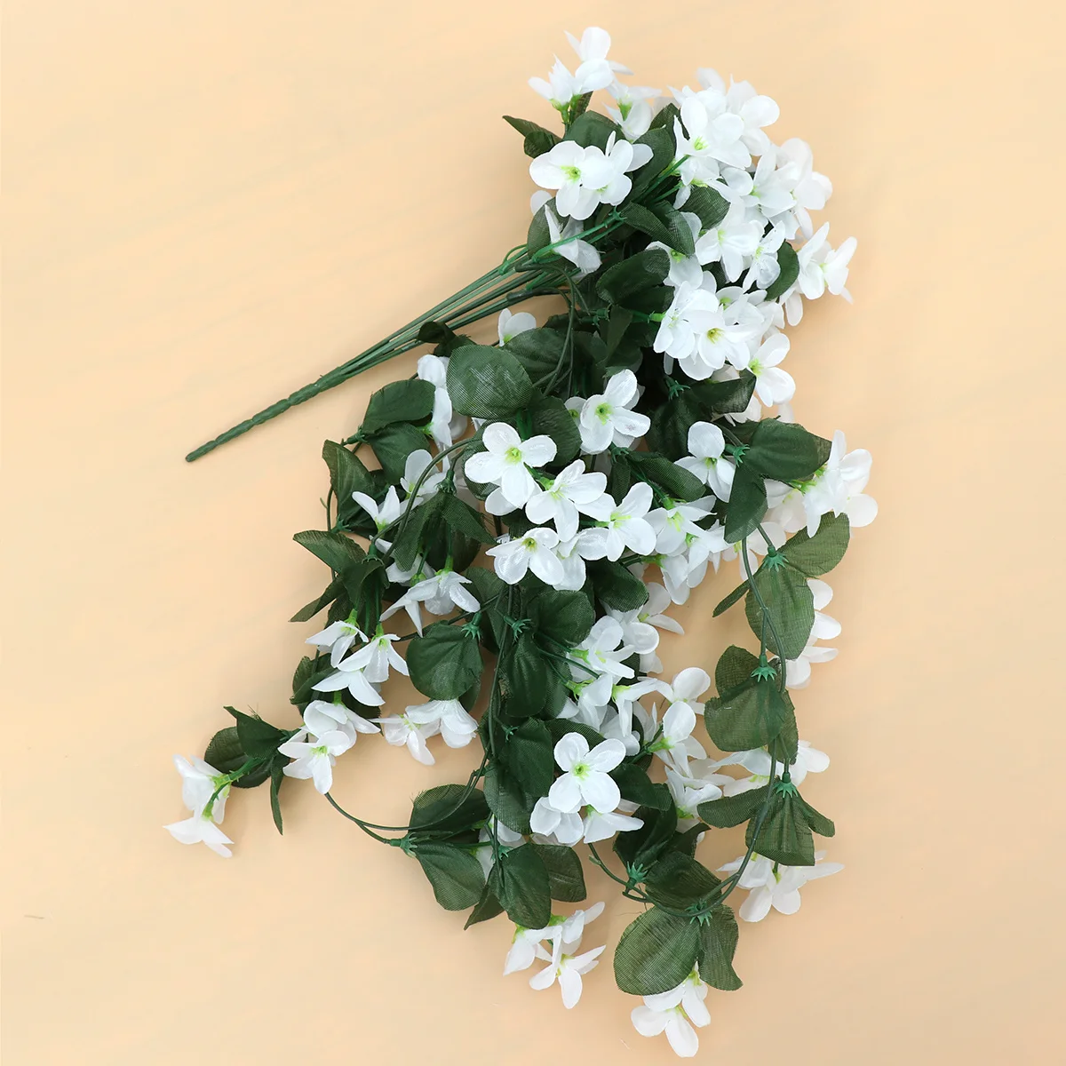 

Artificial Hanging Violet Garland White 67cm Approx 130 Flowers Plastic Silk Fabric Decoration Home Office Wedding Party