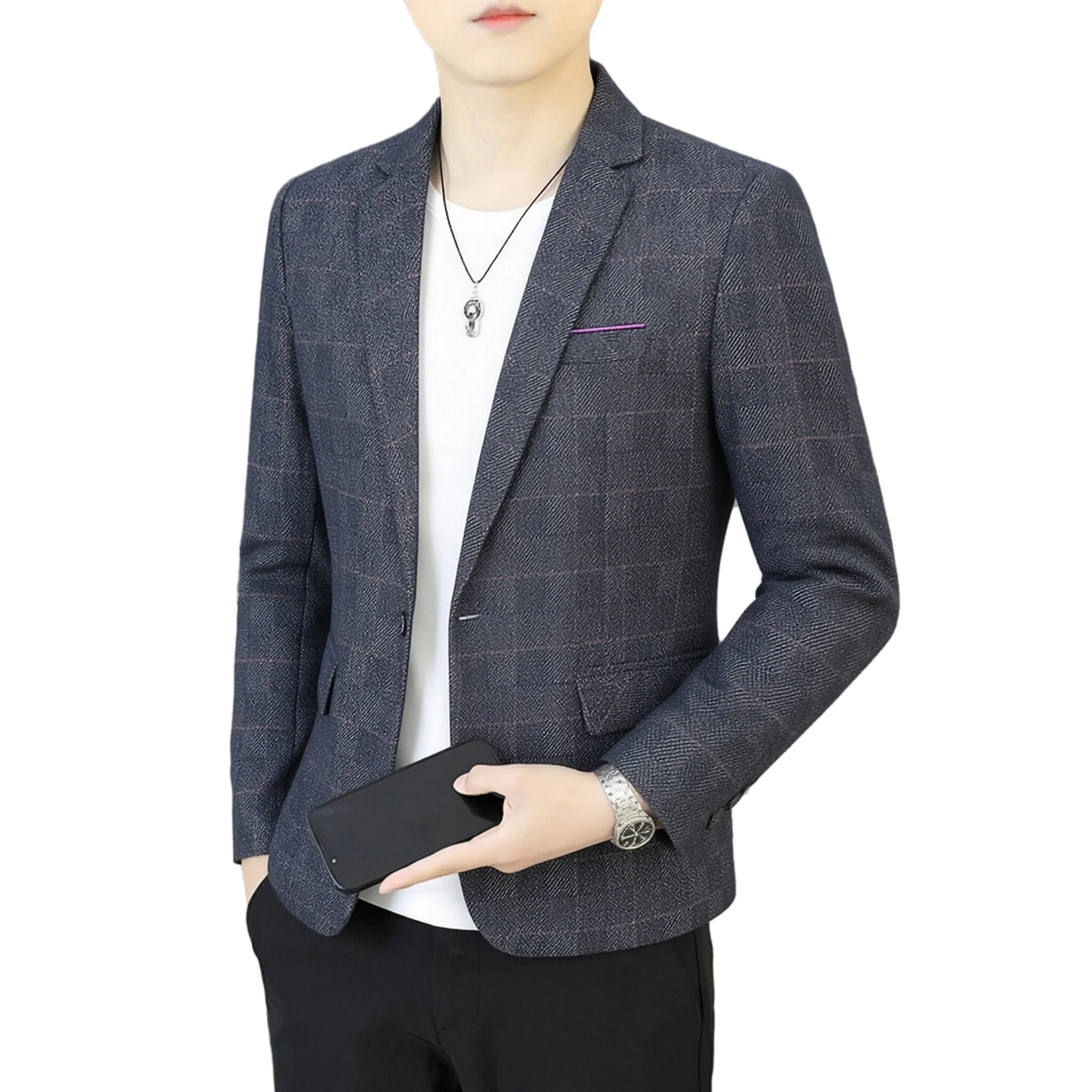 Men'S Urban Formal Wear - Veste de Costume Slim Fit pour