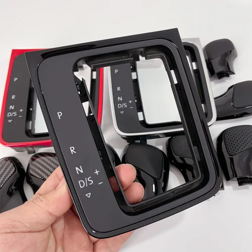 Imagen 1 del producto Para DSG soporte de marco de engranaje círculo perilla de palanca de cambios Base embellecedora círculo perilla de palanca de cambios automática para Golf 7 7,5 mano del conductor izquierdo