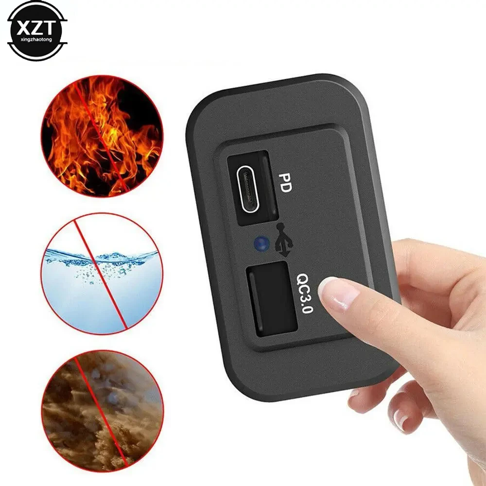 PD QC3.0 Car Charger Socket Quick Charge 12V/24V For Motorcycle Auto Truck ATV RV Bus Dual USB Power Adapter Outlet LED Light