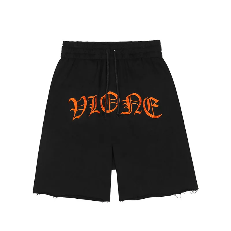

V-Ne Вышитые Spor Fce orts Повседневные брюки с пятью точками High Street Sle Молодежные энергетические летние брюки для отдыха