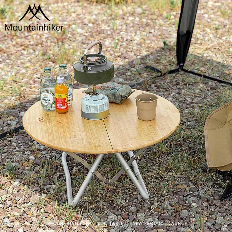 

Outdoor Mountainhiker Camping Bamboo Folding Table, Portable Folding Outdoor Dining Picnic BBQ Table, Quick Storag