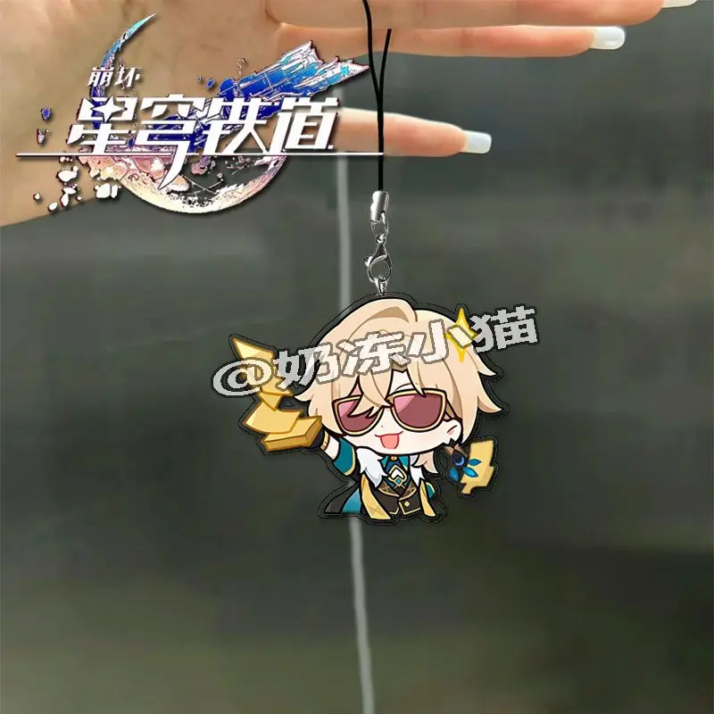 Aventurine Penacony for Mobile Phone Strap Anime Honkai Star Rail Lanyard for IPhone Fashion Print Mobile Phone Straps Hang Rope