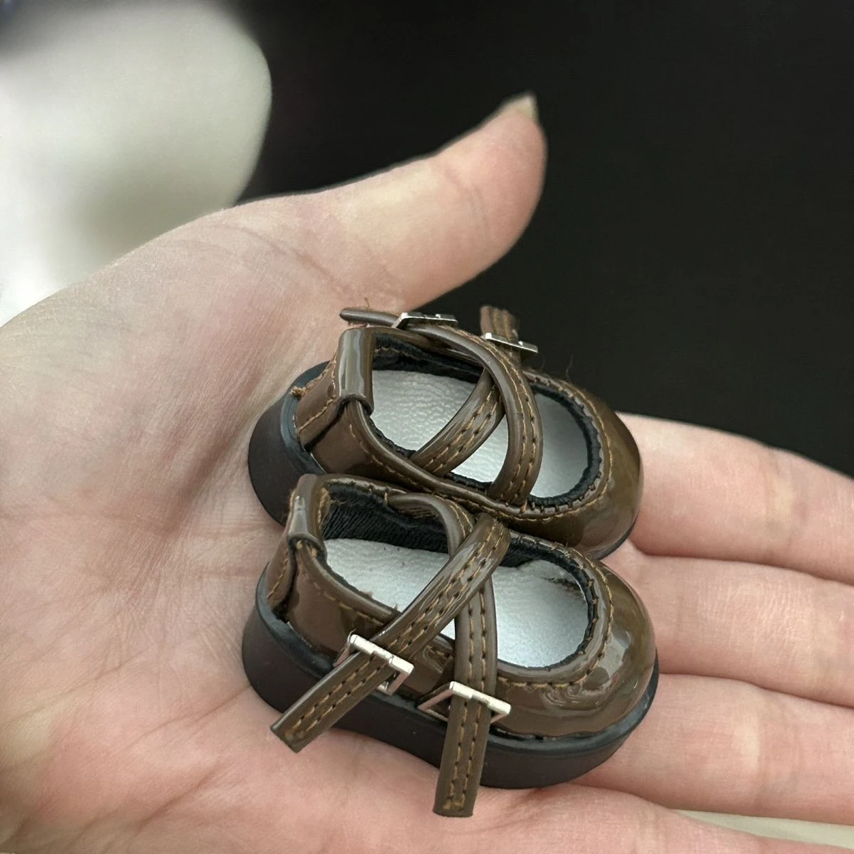 1/4 1/6 Doll's Shoes for 45/30cm Bjd Doll Size 6*2.5cm or 4.5*2.2cm Thick Soled Round Toe Shoes Toy Doll Accessories, No Doll