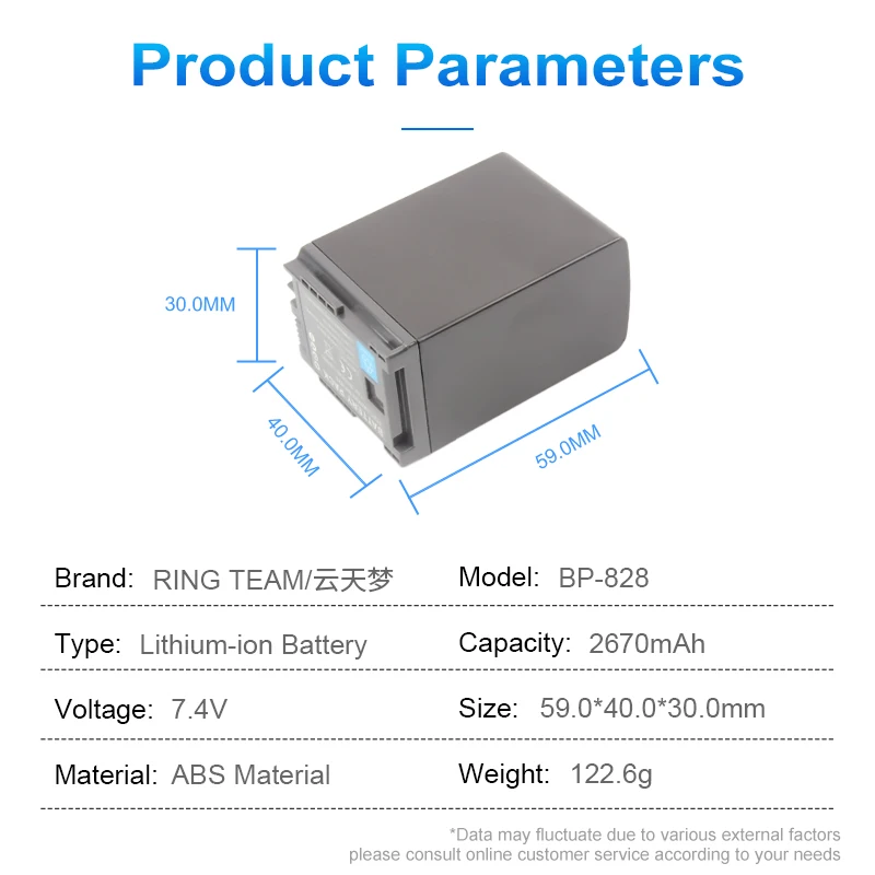 BP-828 BP828 Аккумулятор для Canon XA15 XA11 XA20 XA25 XA30 XA35 HFG26 G30 G40 G50 G60 XF405 XF400 GX10