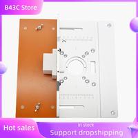 B14C Aluminium Router Table Insert Plate Electric Wood Milling Flip Board With Miter Gauge Guide Set Table Saw Workbench-C Durab