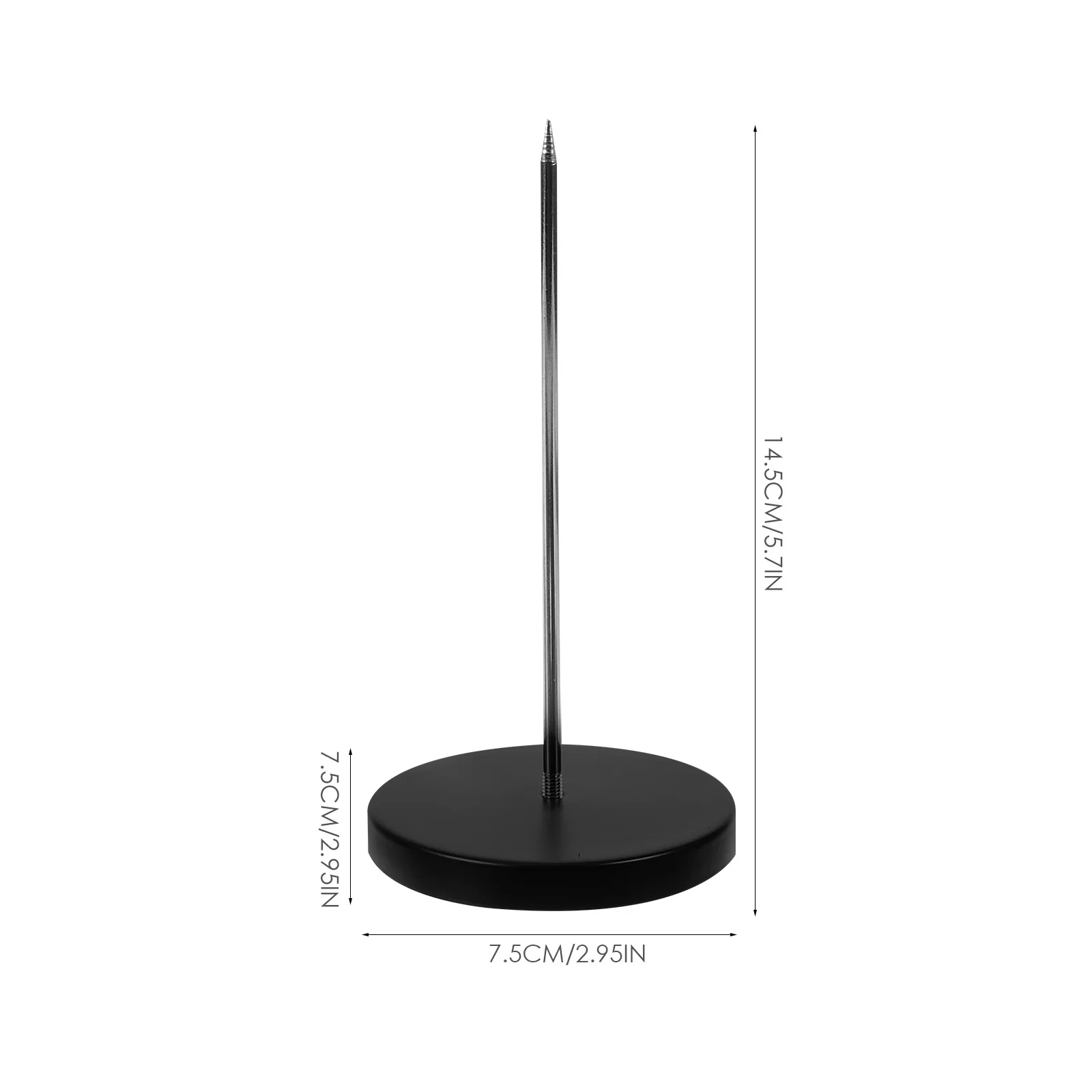4pcs Paper Menu Holders Black Heavy Base Safety Cover For Bill Memo Receipt Office Kitchen Restaurant Use Stackable Spike Stand