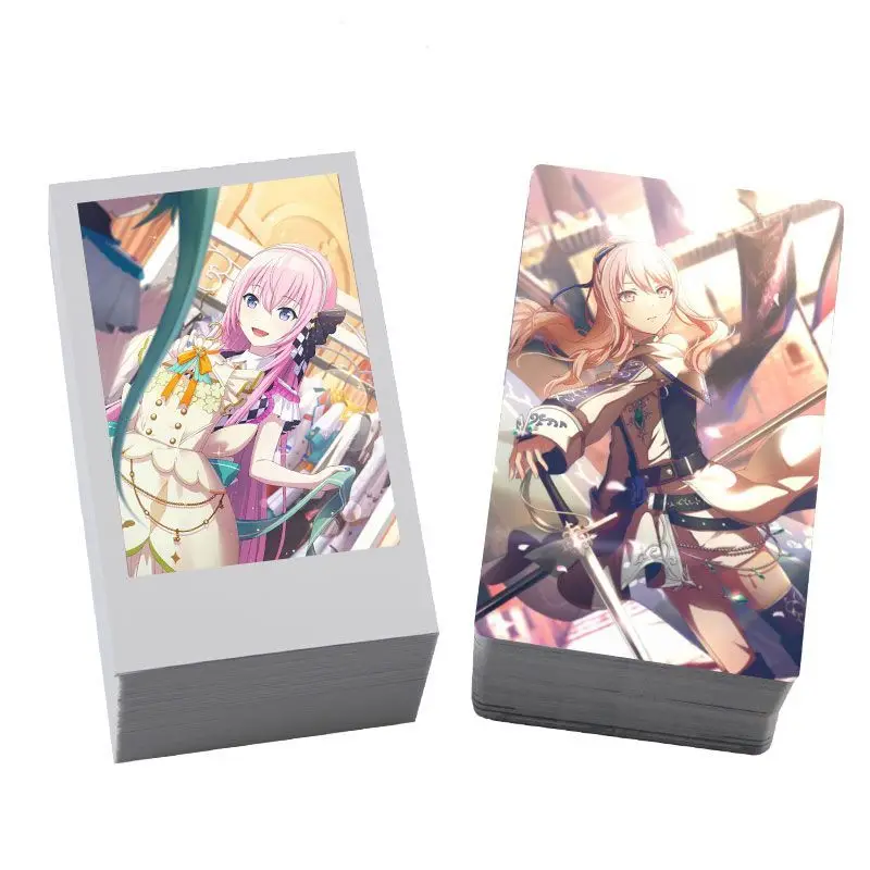 100PCS Project Sekai Anime Laser Card Kohane Azusawa Cosplay Cartoon Postcard Photo LOMO Card Ornament Collection Gift