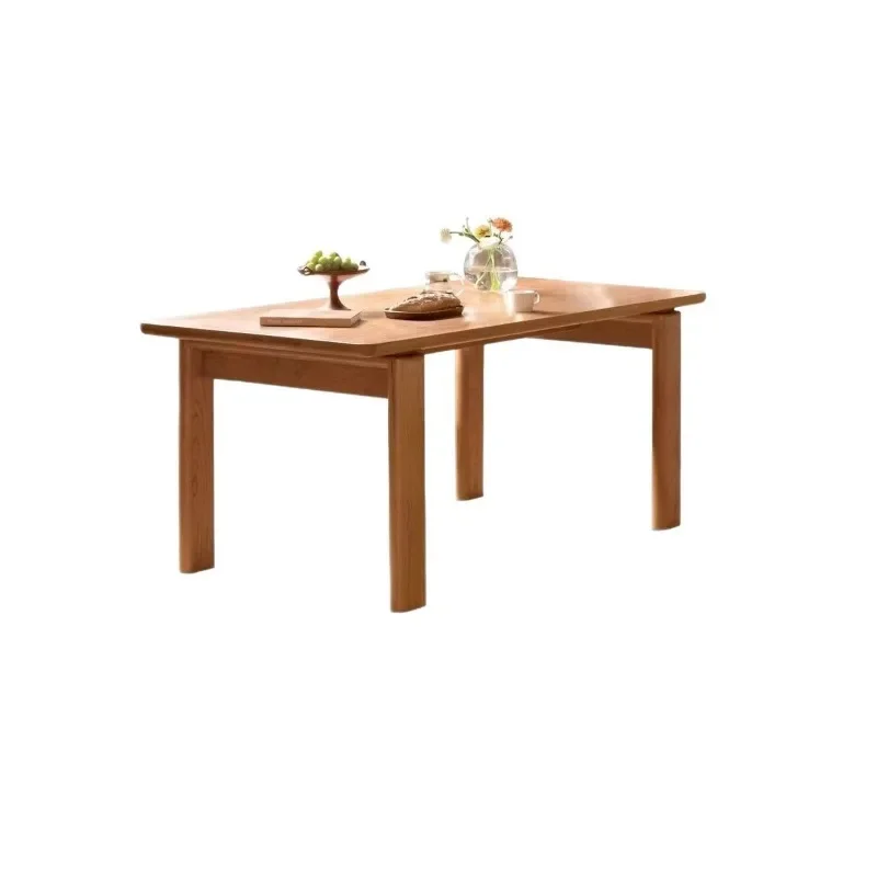 

Cherry wood restaurant dining table small apartment simple home desk