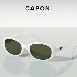 CAPONI Brand Design Sunglasses 2024 New For Women Polarized Long-Oval TR-90 Frame Fashion Trend Sun Glasses UV400 Shades CP23041