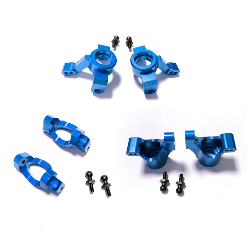 6Pcs Metal Caster Block Steering Blocks Stub Axle Carriers for Traxxas LaTrax Teton 1/18 RC Car Upgrade Parts,B