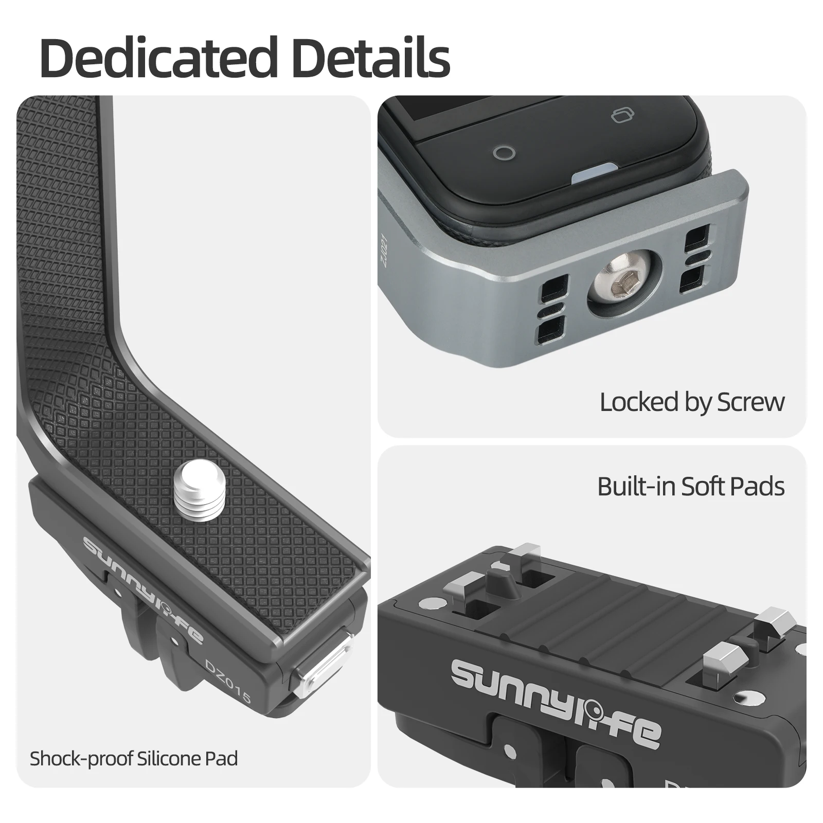 Shooting Bracket for Insta360 X5/4, L-Shaped Alloy Horizontal Vertical Quick Release Mount Expansion Stand with Magnetic Adapter