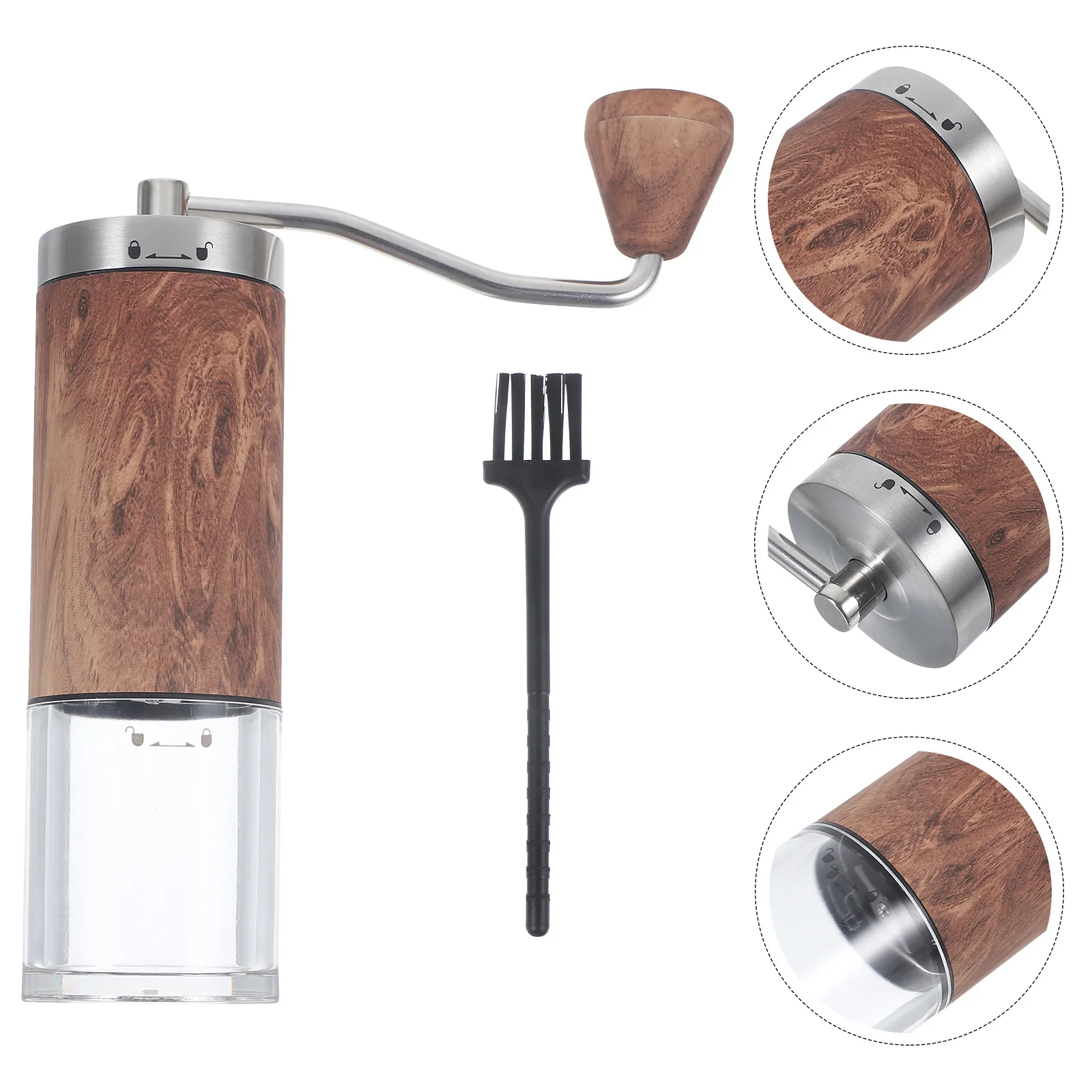 

Hand Crank Coffee Bean Mill Manual Grinding Tool Portable Wear-Resistant Gift for Enthusiasts Home Office Use