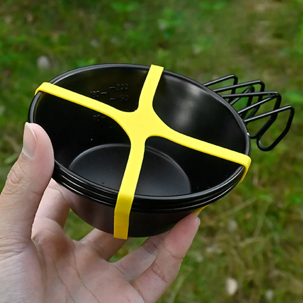 6Pcs H-Shaped Silicone Elastic Bands Lunch Box Fixing Strap Weather Resistant Reusable Portable Multi-Function Outdoor Indoor